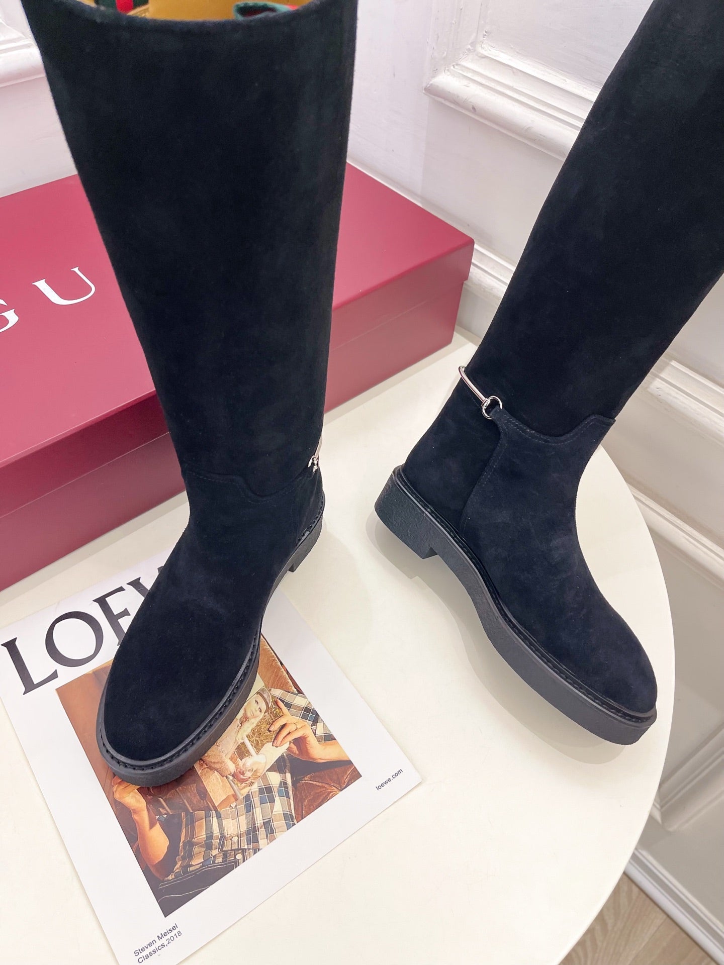 Gucci 25ð¬ð¬ hight boots black suede 435368