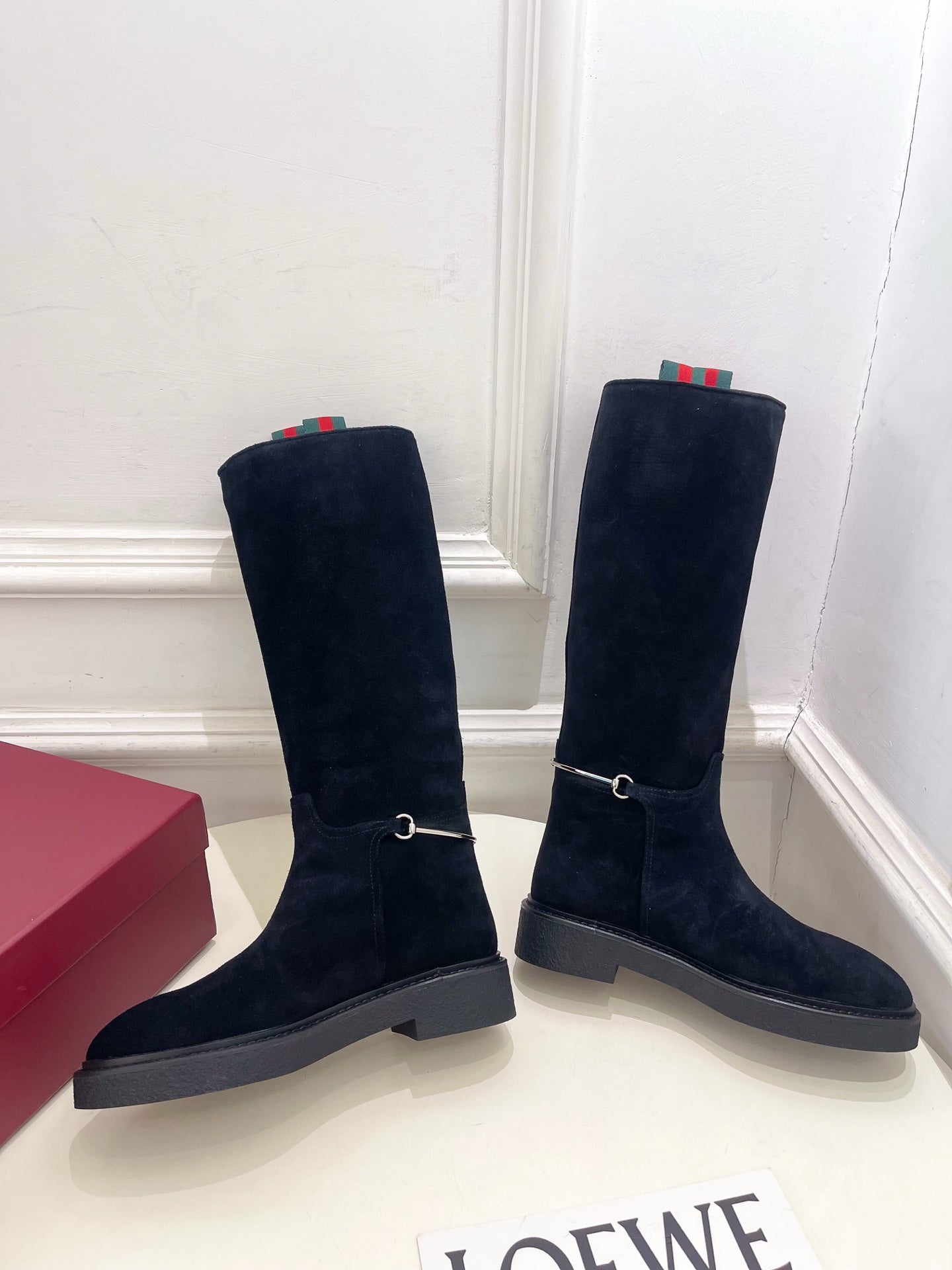 Gucci 25ð¬ð¬ hight boots black suede 435368