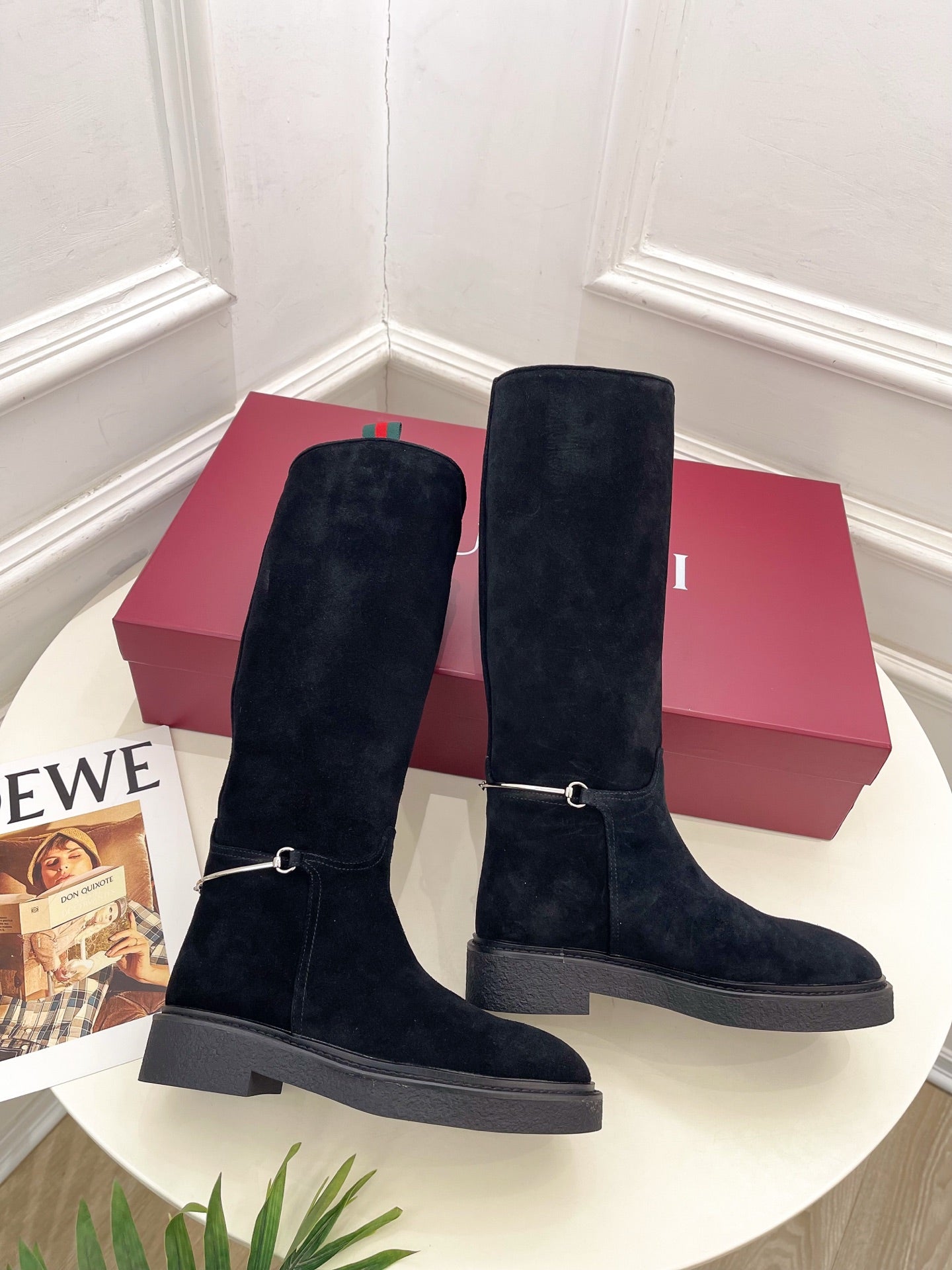 Gucci 25ð¬ð¬ hight boots black suede 435368