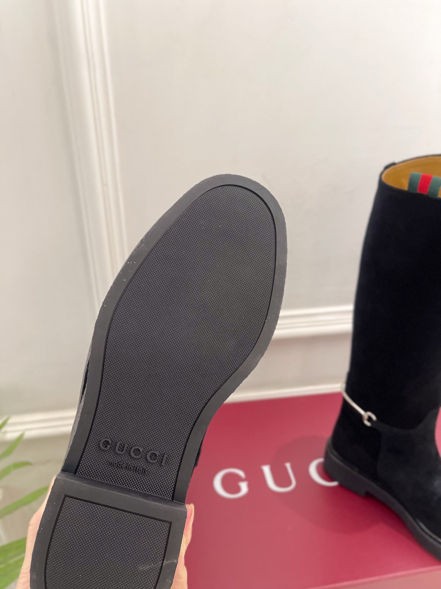 Gucci 25ð¬ð¬ hight boots black suede 435368