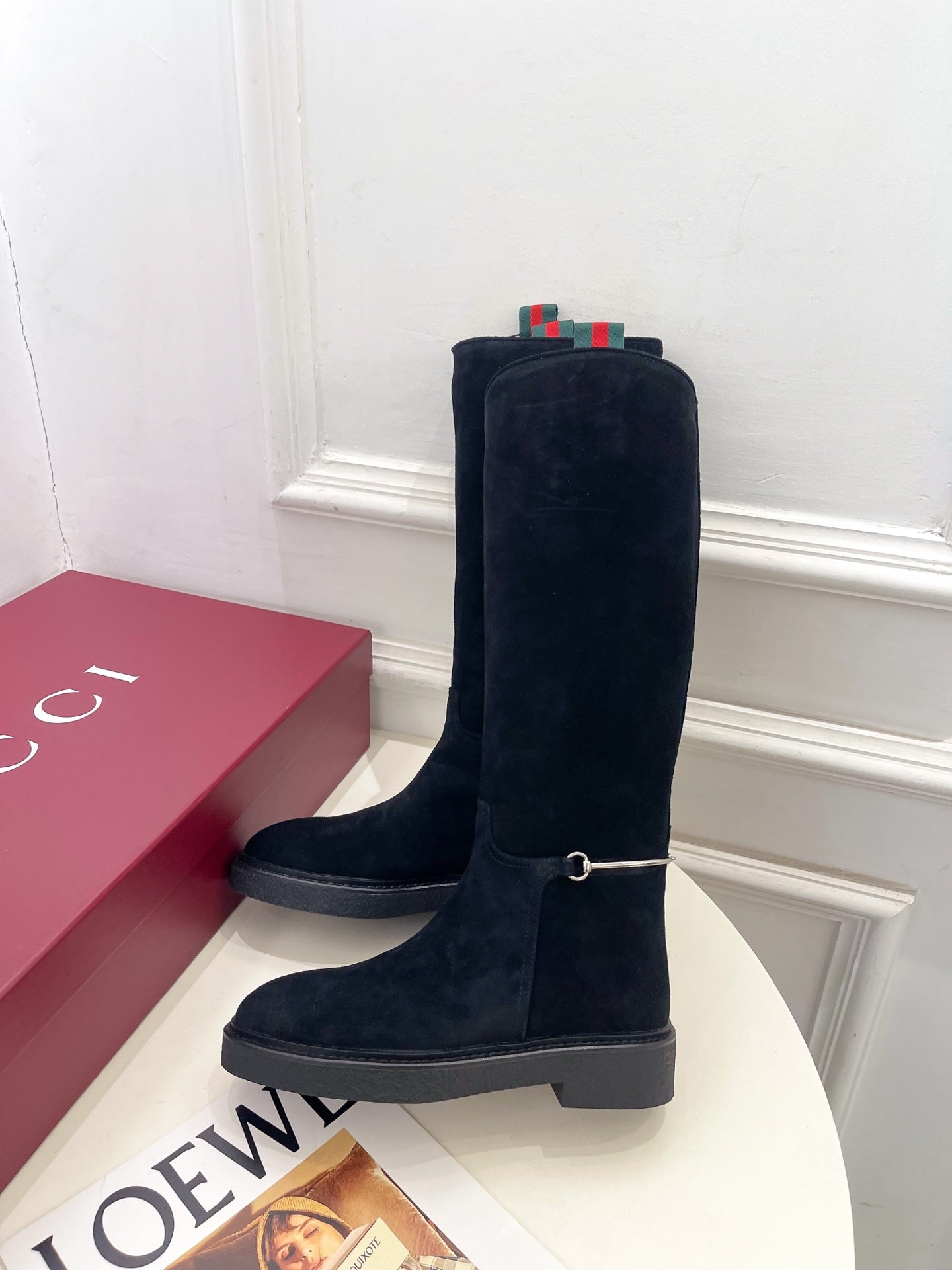 Gucci 25ð¬ð¬ hight boots black suede 435368