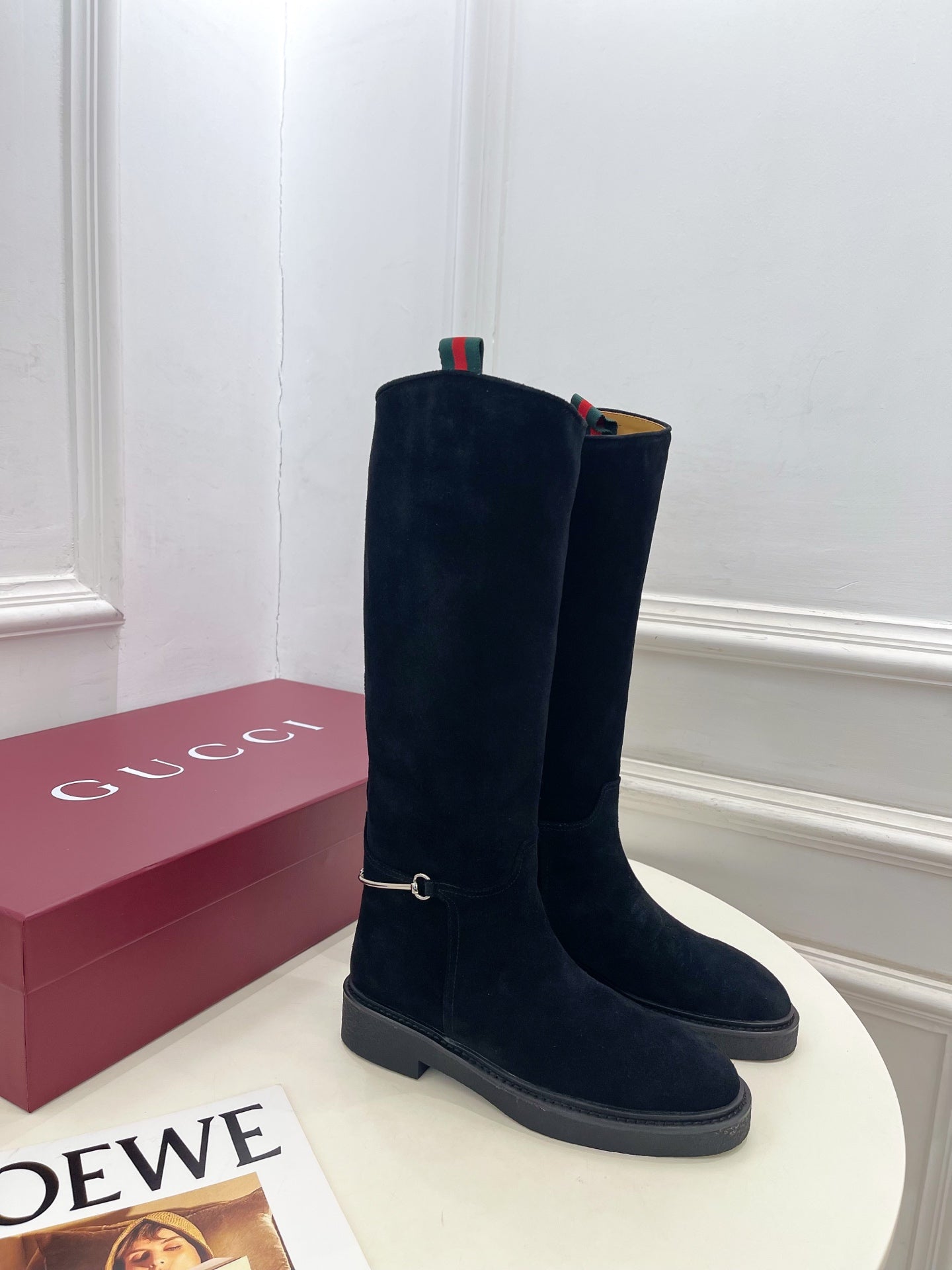 Gucci 25ð¬ð¬ hight boots black suede 435368
