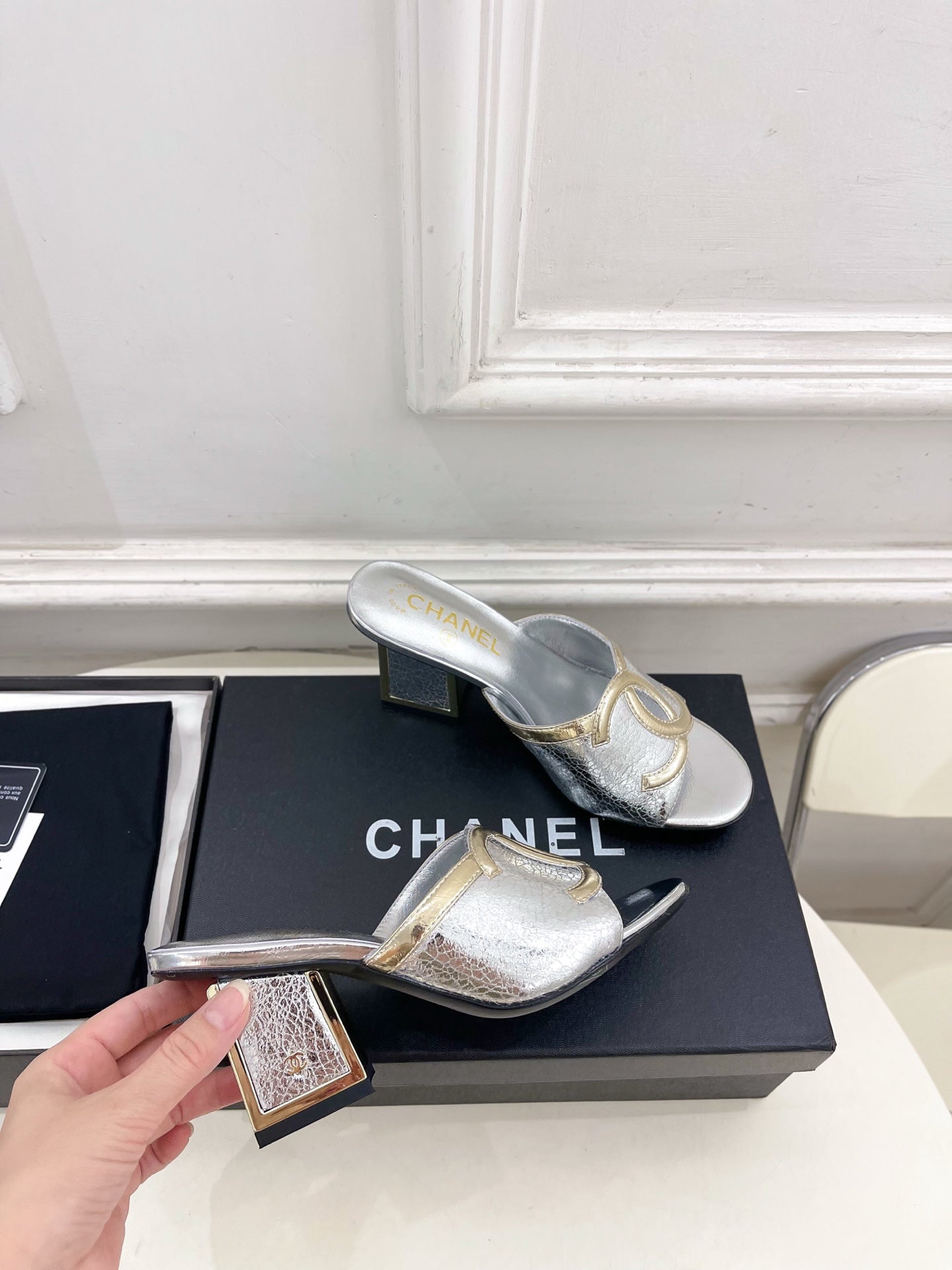 Chanel 2026 Chunky Heel Sandals Sheepskin 831299