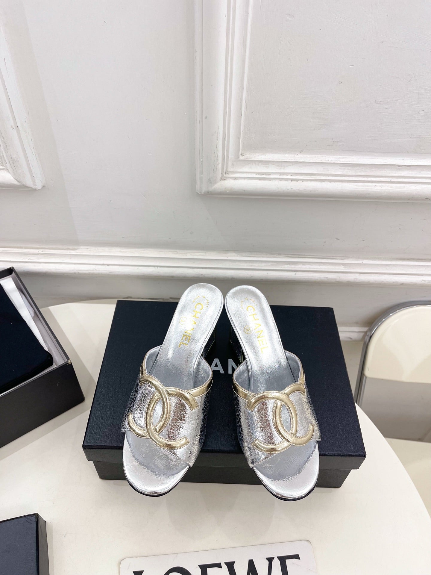 Chanel 2026 Chunky Heel Sandals Sheepskin 831299
