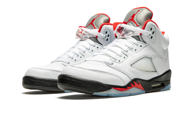 Nike Air Jordan 5 Retro Ivory Red Suede Leather