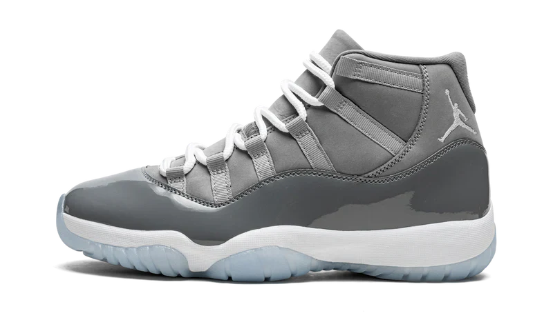 Nike Air Jordan 11 Cool Grey Patent Leather Nubuck