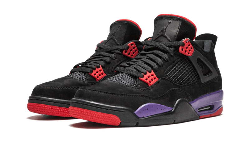 Nike Air Jordan 4 Raptors Black Purple Red Suede