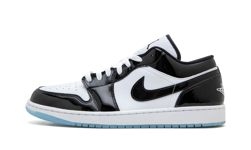 Nike Jordan 1 Black White Patent Leather Cowhide