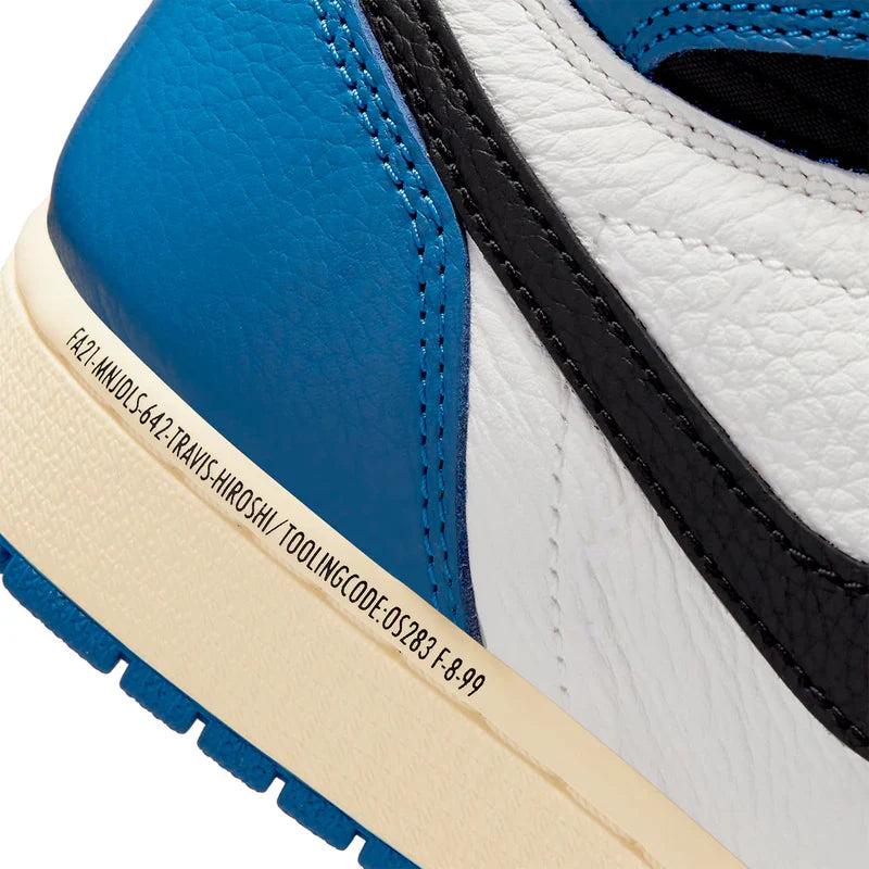 Travis Scott x Air Jordan 1 Blue Black White Leather