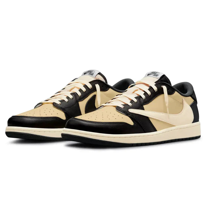 Travis Scott x Air Jordan 1 Retro Beige Black Leather