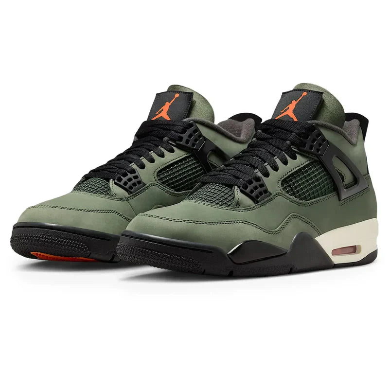 Undefeated x Air Jordan 4 Retro Dark Green Black Suede