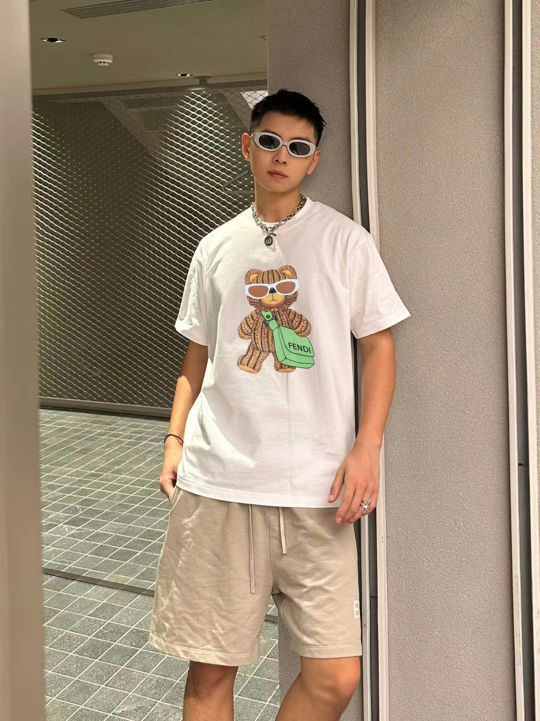 Fendi 2026 Men's Short-Sleeve T-Shirt Cotton 806038